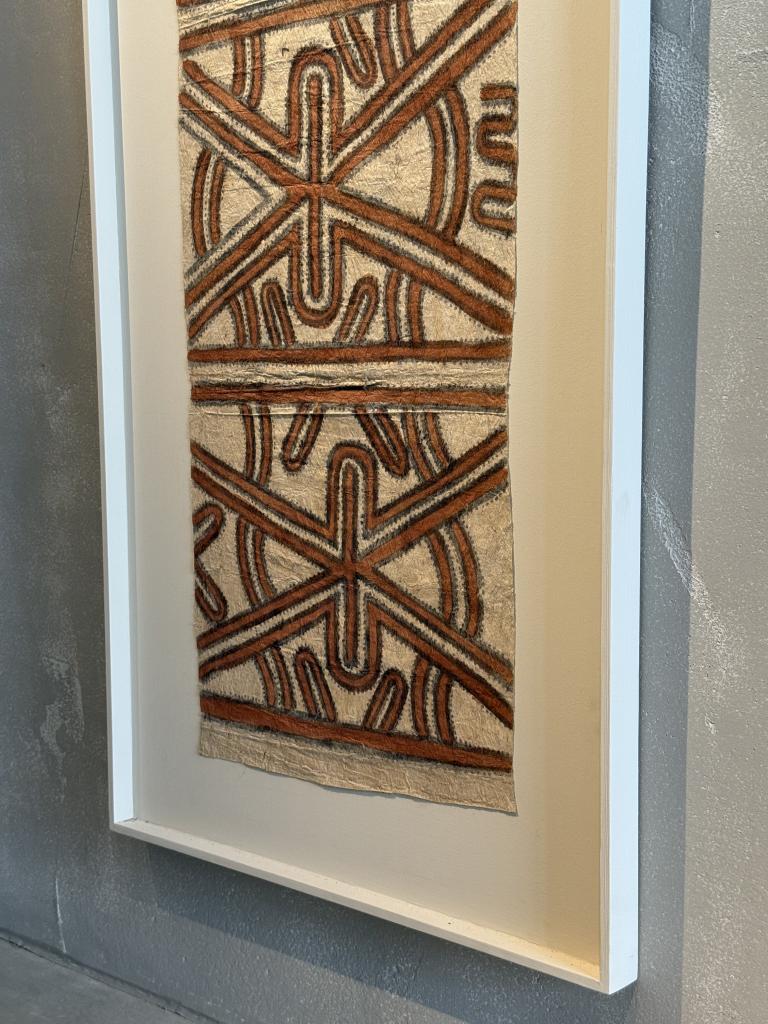 A Vintage Mounted Tapa Cloth #3