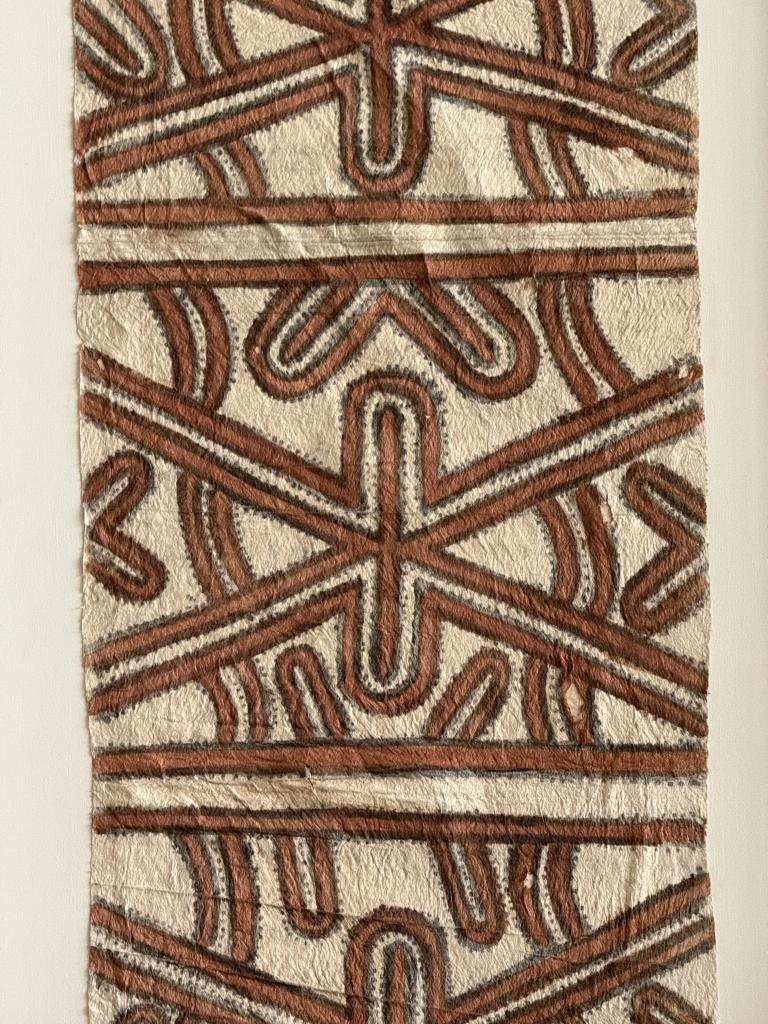 A Vintage Mounted Tapa Cloth #3