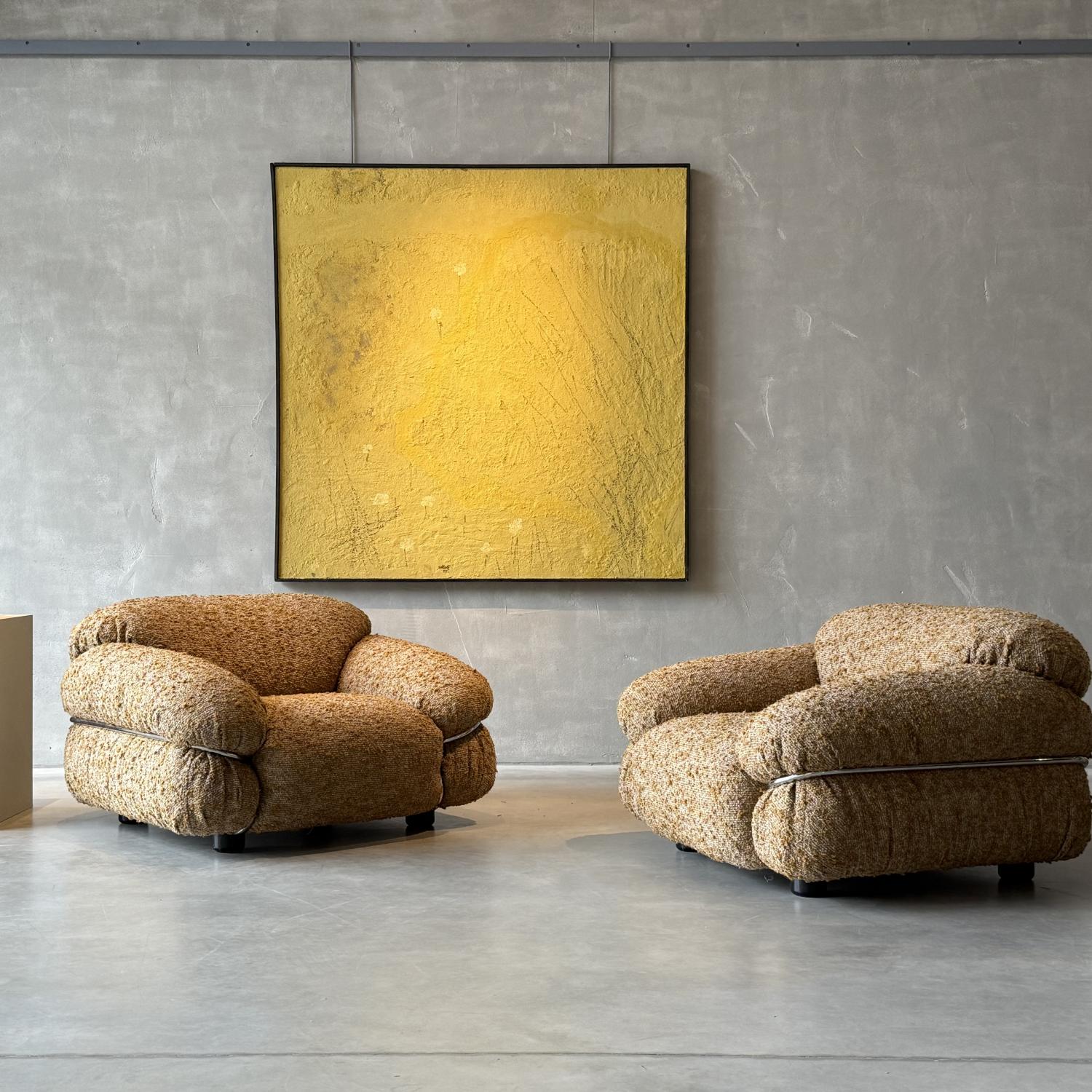A Pair of Armchairs by Gianfranco Fratinni