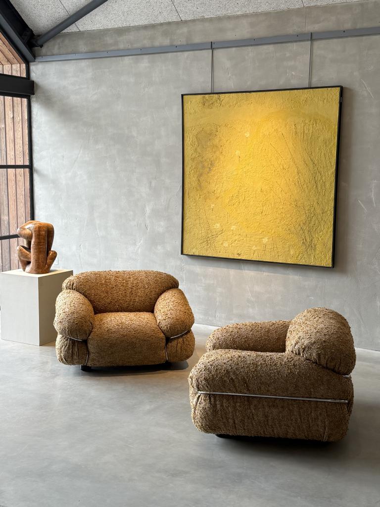 A Pair of Armchairs by Gianfranco Fratinni