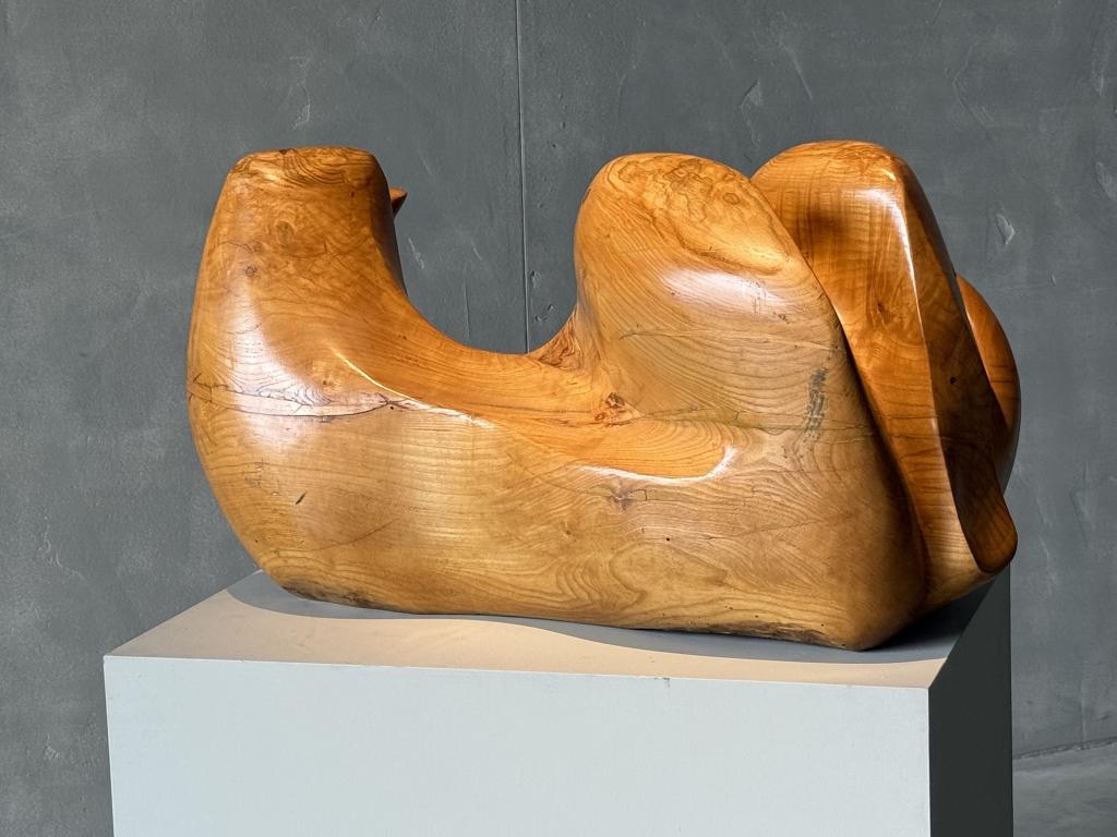 A Wooden Sculpture by Aba Carrasquer