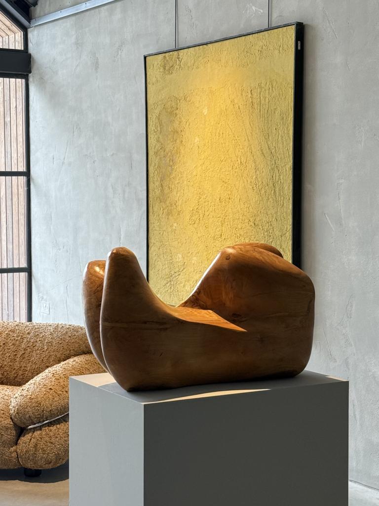 A Wooden Sculpture by Aba Carrasquer