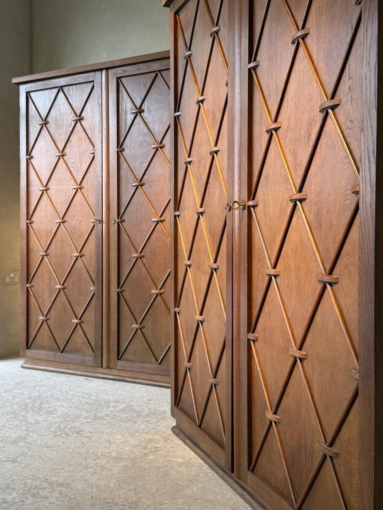 A Pair of 1950s French Oak Cabinets
