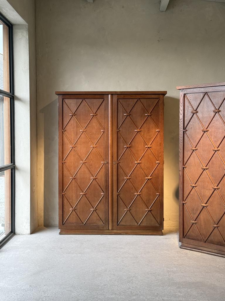 A Pair of 1950s French Oak Cabinets