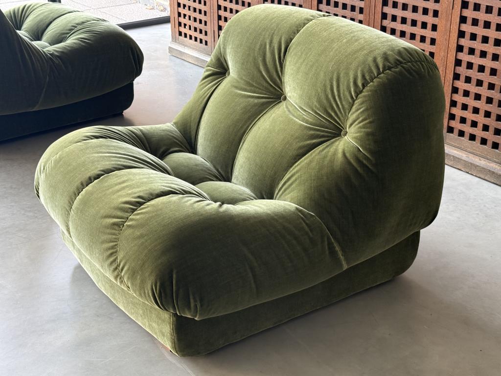 A Pair of 1970s Italian Lounge Chairs