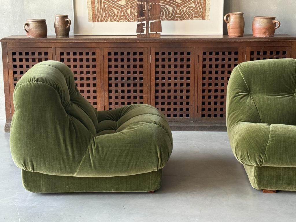A Pair of 1970s Italian Lounge Chairs